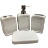 Набір аксесуарів для ванної кімнати 4 предмети Stenson TD00606 білий