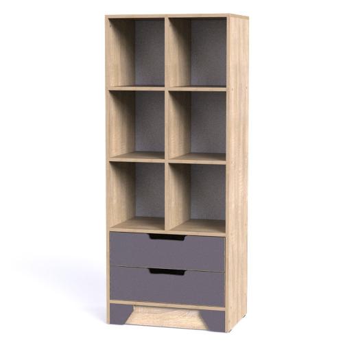 Шафа-Пенал Тиса Мебель Модуль-105 Дуб сонома Графіт 147x40x60 см Шафа-Пенал Тиса Мебель Модуль-105 Дуб сонома Графіт 147x40x60 см