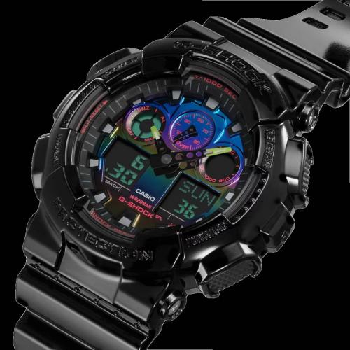 Годинник Casio G-SHOCK GA-100RGB-1AER Black Годинник Casio G-SHOCK GA-100RGB-1AER Black