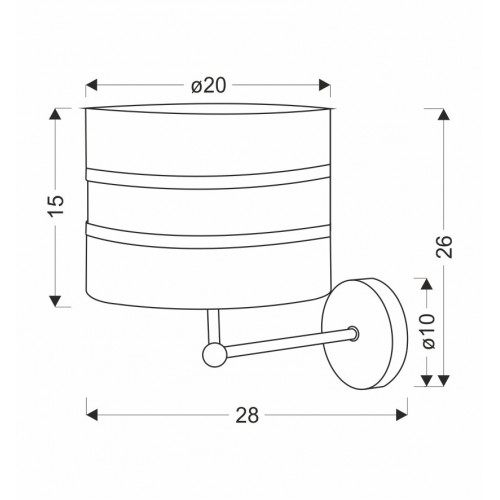 Бра Candellux Andy 20x26 см Чорний (21-05922) Бра Candellux Andy 20x26 см Чорний (21-05922)