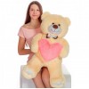Плюшевий ведмедик з серцем Mister Medved Берті 110 см Бежевий (029)