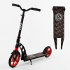Двоколісний самокат Best Scooter колеса PU складаний амортизатор 70 кг Black and red (103455)
