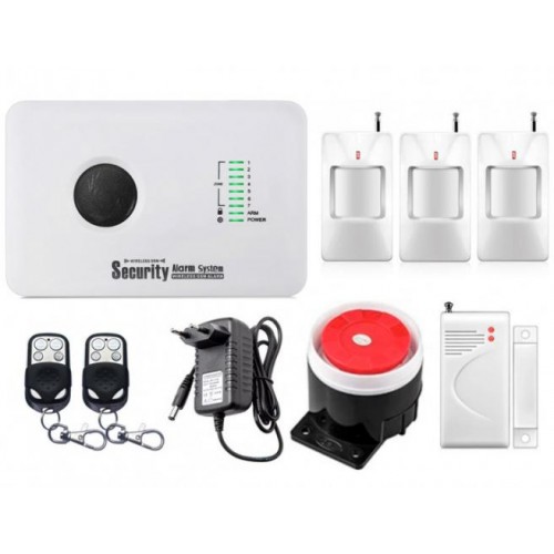 Комплект сигналізації GSM Alarm System G10C для 2-кімнатної квартири Білий (GFBVC208CDHUDKL) Комплект сигналізації GSM Alarm System G10C для 2-кімнатної квартири Білий (GFBVC208CDHUDKL)