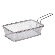 Кошик сервірувальний для фрі та снеків Zhongjing 21х11,5х5,5 см Сріблястий (HP-19-11)