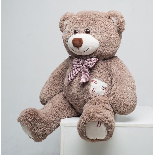 Плюшевий ведмедик Mister Medved з латками Бруно 100 см Капучіно (049) Плюшевий ведмедик Mister Medved з латками Бруно 100 см Капучіно (049)
