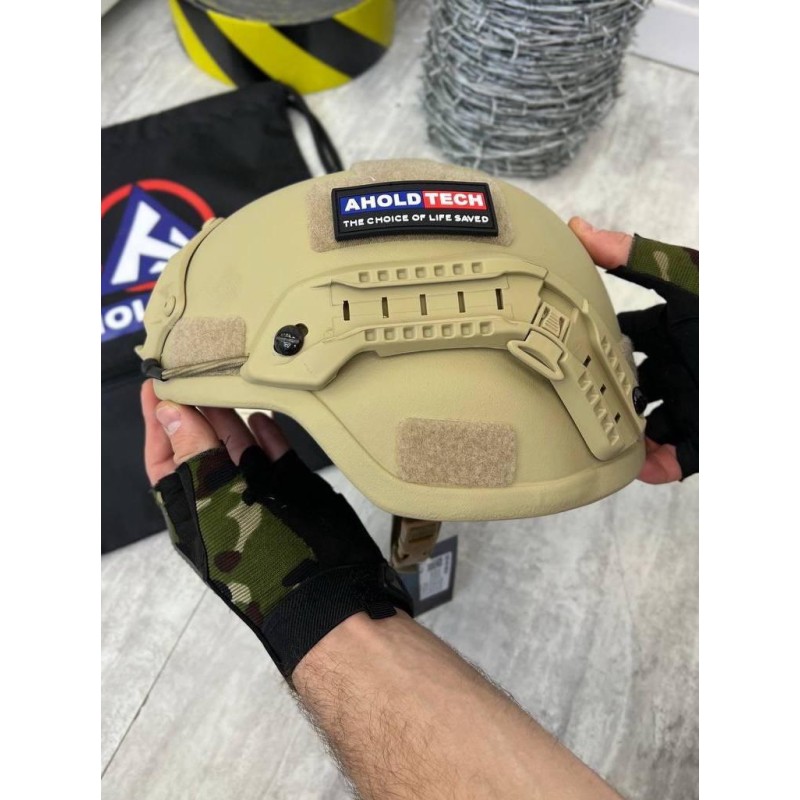 Тактичний шолом Tech F-S02 Ahold Revixun 3А Універсальний Койот