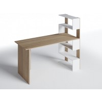 Стіл письмовий Меблева Площа СП-4 141.6х60х123 см Дуб сонома + Білий Стіл письмовий Меблева Площа СП-4 141.6х60х123 см Дуб сонома + Білий