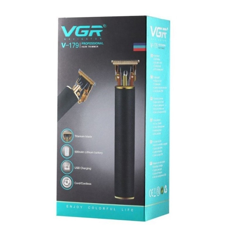 Машинка для стрижки волосся та бороди акумуляторна VGR V-179