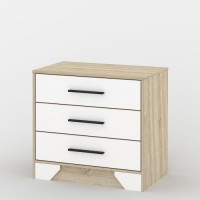 Комод Тиса Мебель 114 Дуб сонома Білий 67x40x73 см