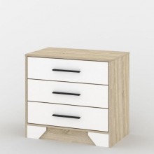 Комод Тиса Мебель 114 Дуб сонома Білий 67x40x73 см