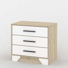 Комод Тиса Мебель 114 Дуб сонома Білий 67x40x73 см