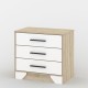 Комод Тиса Мебель 114 Дуб сонома Білий 67x40x73 см