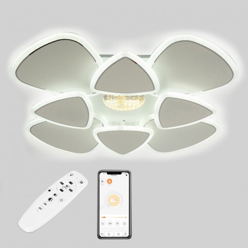 Стельова LED люстра Sunlight 5889/4+4 Білий