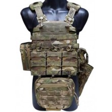 Плитоноска без плит з підсумками No Brand М6 One Size Мультикам (1833862514)