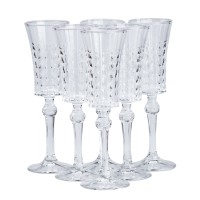 Набір келихів для шампанського під кришталь TS Kitchen 6 штук 150 мл прозорий (HP4156)