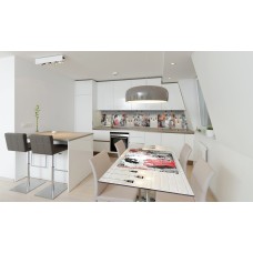 Наклейка вінілова на стіл Zatarga «Лампочки та Картини» 600х1200 мм Z180860st