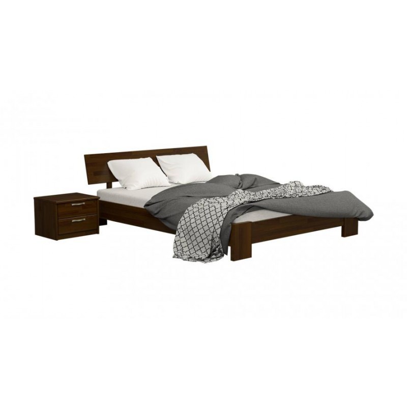 Ліжко дерев'яне Estella Титан 120х190 см Темний горіх Щит 2Л2.5 (8400150029)