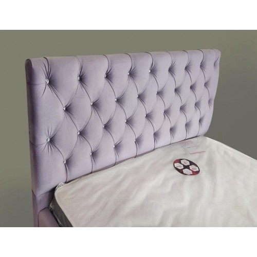 Ліжко BNB Arizona Premium 90 х 190 см Simple З додатковою металевою цільнозварною рамою Фіолетовий в інтернет супермаркеті PbayMarket!