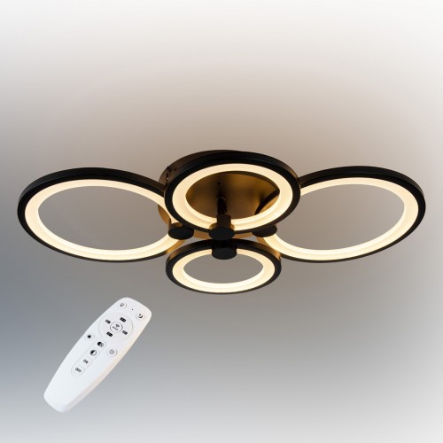 Стельова LED люстра світлодіодний світильник Sunlight чорний 5332/2+2