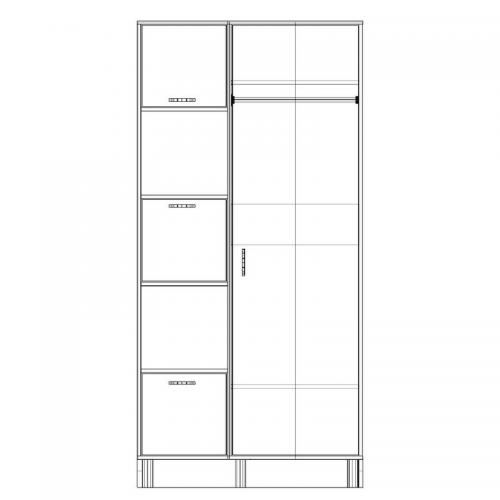 Шафа-Пенал Тиса Мебель ШС-114 Дуб сонома 205x52x100 см Шафа-Пенал Тиса Мебель ШС-114 Дуб сонома 205x52x100 см