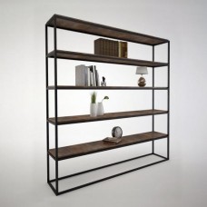 Стелаж для зберігання в стилі Loft Чорний NS-1779 2030x1800x350 мм