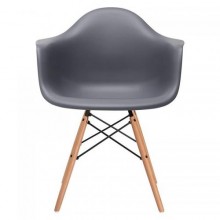 Крісло SDM Тауер Вуд ніжки дерев'яні/пластик Темно-сірий (hub_RNKS44759)