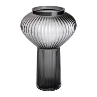 Декоративна ваза-ліхтар скляна YIWU Beisi 30 см Сірий (HP-1718)