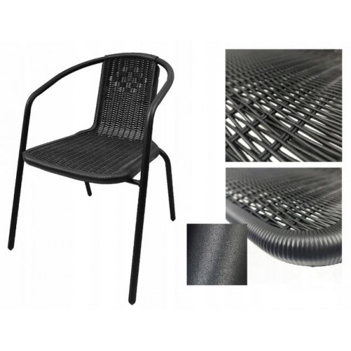 Комплект садової меблів Kontrast Garden Bistro Black-4 Комплект садової меблів Kontrast Garden Bistro Black-4