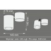 Точковий світильник Polux Hobro 14.5x7x14 см Чорний (Pol315403)