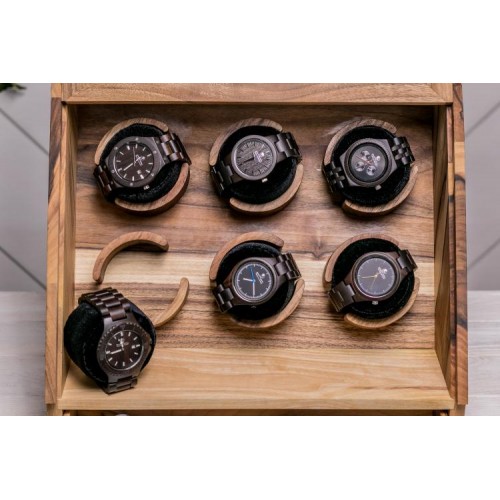 Органайзер з подушечками для 6 годинників ecoWalnut 32.2х34.6х22.8 см Органайзер з подушечками для 6 годинників ecoWalnut 32.2х34.6х22.8 см