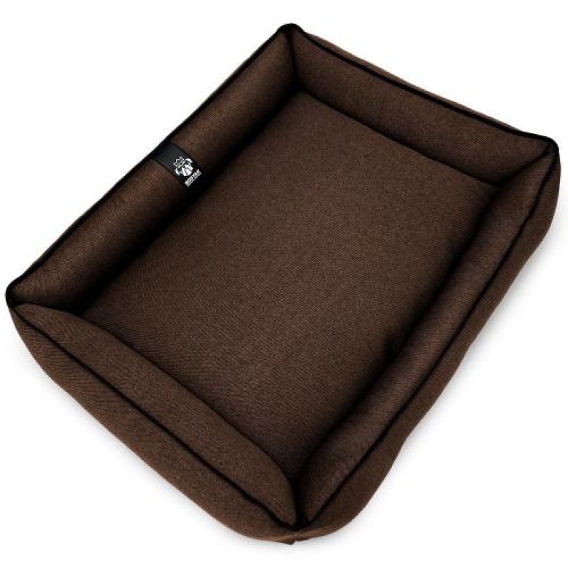 Лежак ліжко для собак всіх порід EGO Bosyak Рогожка L 90x75 Коричневий (спальне місце для великих собак)