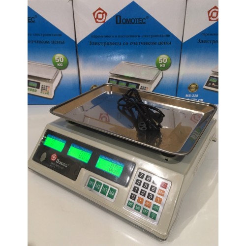 Ваги Торговельні DOMOTEC MS-228/ 50кг/6v/2г