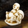 Статуетка Netsuke Нецке Хотей Гіпс, що сидить 4.2x3.5x3.7 см Бежевий (00671) в інтернет супермаркеті PbayMarket!