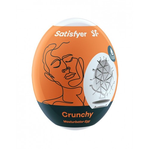 Самосмазывающийся мастурбатор-яйцо Satisfyer Masturbator Egg Single Crunchy одноразовый не требует смазки в інтернет супермаркеті PbayMarket!