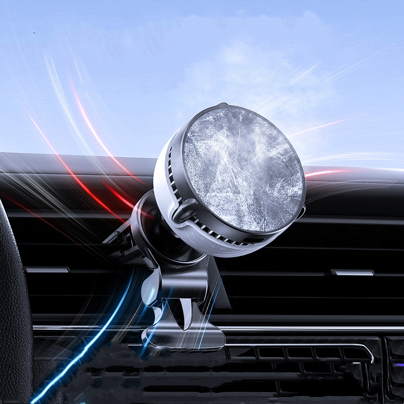 Автомобільний тримач для телефону MEMO магнітний з напівпровідниковим охолодженням та бездротовою зарядкою(GW03)