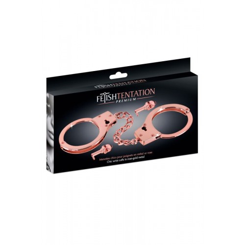 Наручники Fetish Tentation Premium Chick wrist cuffs in rose-gold metal