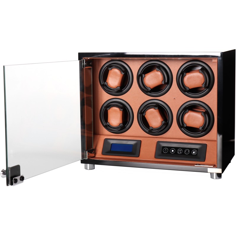 Шкатулка Salvadore для підзаводу 6 годинників 6160/6BBR/D 6x6 Чорний