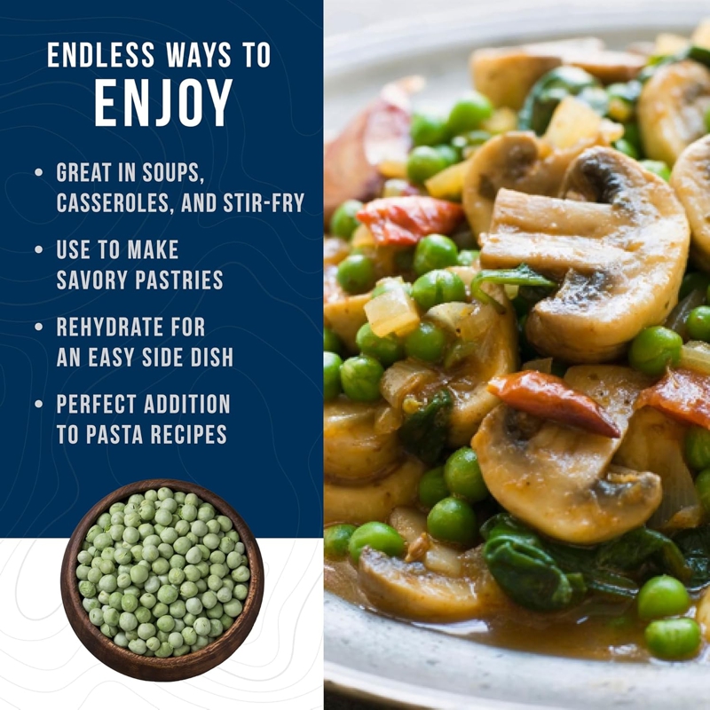 Горошок сублімований з великим терміном придатності 30 років Augason Farms, 19 порцій