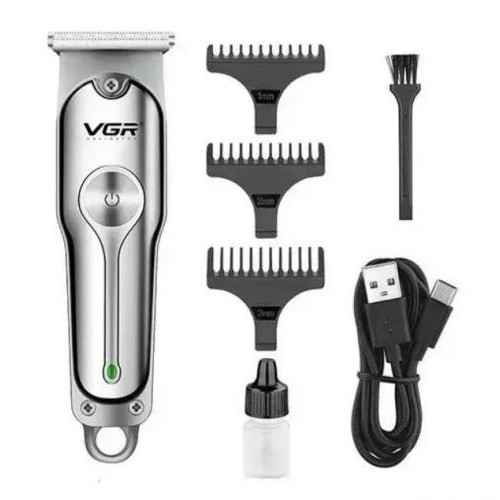 Акумуляторна машинка для стрижки VGR V-071 5 Вт Сріблястий (2390000058) Акумуляторна машинка для стрижки VGR V-071 5 Вт Сріблястий (2390000058)