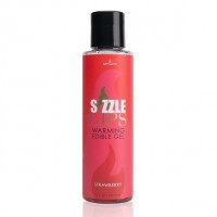 Зігріваючий масажний гель їстівний Sensuva - Sizzle Lips Strawberry полуниця 125 мл (SO3210)