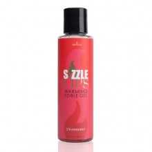 Зігріваючий масажний гель їстівний Sensuva - Sizzle Lips Strawberry полуниця 125 мл (SO3210)