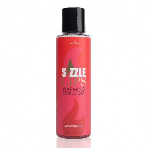 Зігріваючий масажний гель їстівний Sensuva - Sizzle Lips Strawberry полуниця 125 мл (SO3210) в інтернет супермаркеті PbayMarket!