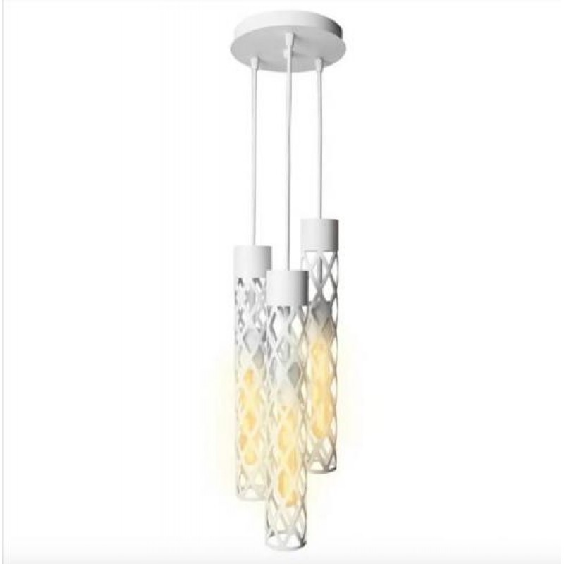 Світильник підвісний MSK Electric Flow у стилі лофт на круглій основі NL 6041-3R WH