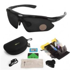 Тактичні сонцезахисні.спортивні окуляри RockBros з поляризацією 5 комплектів лінз Чорний (1876640413)