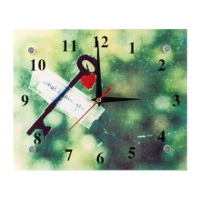 Настінні годинники ДомАрт СГ2 Ключик від серця Подарункові Тихий хід 20х25х5 см (21976)