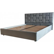 Ліжко двоспальне BNB Royal Comfort 160 x 190 см Allure З підйомним механізмом та нішою для білизни Сірий