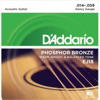 Струни для акустичної гітари D'Addario EJ18 Phosphor Bronze Heavy Acoustic Guitar Strings 14/59 Струни для акустичної гітари D'Addario EJ18 Phosphor Bronze Heavy Acoustic Guitar Strings 14/59