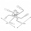 Люстра-павук MSK Electric Maze з бронзовими патронами NL 10084/6 BK+BN