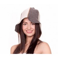 Банна шапка Luxyart Комбі Сірий з білим (LA-063)