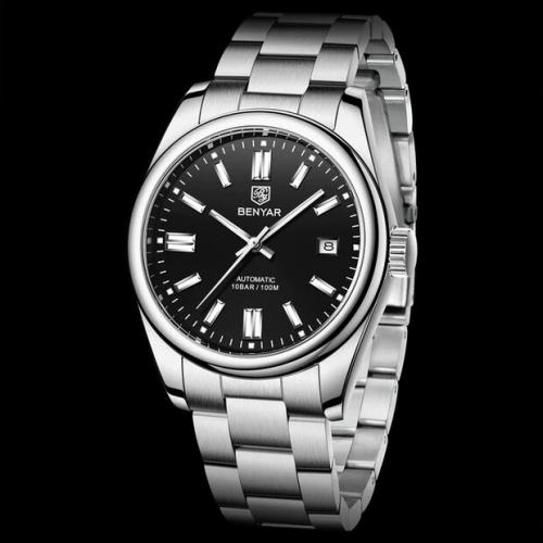Наручний годинник Benyar Automatic 10 BAR Сріблястий (2783) Наручний годинник Benyar Automatic 10 BAR Сріблястий (2783)